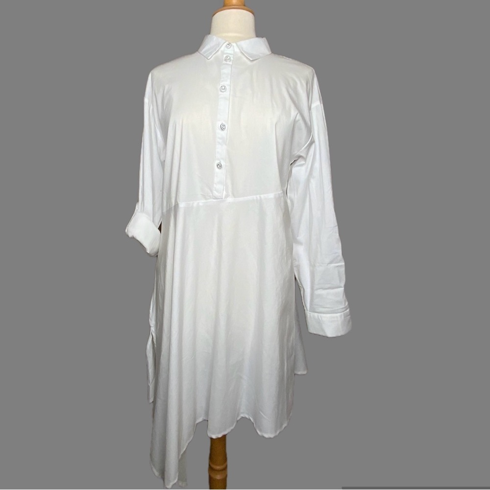 Cupio White Shirt Dress - Picture 2 of 9